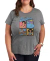 Air Waves Trendy Plus Size Graphic T-shirt In Gray