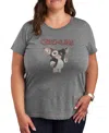 Air Waves Trendy Plus Size Graphic T-shirt In Gray