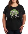 Air Waves Trendy Plus Size Halloween Graphic T-shirt In Black