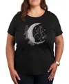 Air Waves Trendy Plus Size Halloween Graphic T-shirt In Black