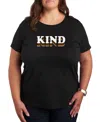 Air Waves Trendy Plus Size Kind Graphic Short Sleeve T-shirt In Black