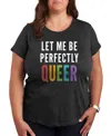 Air Waves Plus Size Trendy Graphic T-shirt In Gray