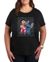 Air Waves Trendy Plus Size Graphic T-shirt In Black