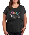 Air Waves Plus Size Trendy Graphic T-shirt In Gray
