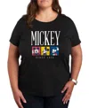 Air Waves Trendy Plus Size Mickey Mouse Graphic T-shirt In Black