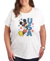 Air Waves Trendy Plus Size Graphic T-shirt In White