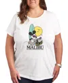 Air Waves Trendy Plus Size Graphic T-shirt In White