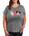 Air Waves Trendy Plus Size Graphic T-shirt In Gray