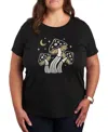Air Waves Trendy Plus Size Mushrooms Graphic T-shirt In Black
