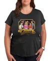 Air Waves Trendy Plus Size Graphic T-shirt In Gray
