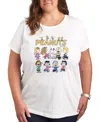 Air Waves Trendy Plus Size Graphic T-shirt In White