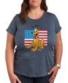Air Waves Trendy Plus Size Graphic T-shirt In Blue