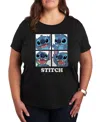 Air Waves Trendy Plus Size Graphic T-shirt In Black