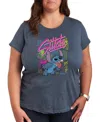 Air Waves Trendy Plus Size Graphic T-shirt In Blue