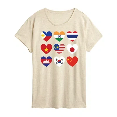 Air Waves Womens Crew Neck Short Sleeve Regular Fit Barbie Graphic T-shirt In Neutral