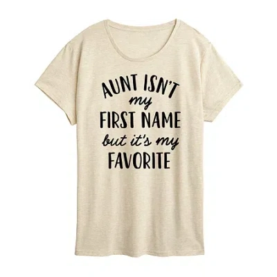 Air Waves Womens Crew Neck Short Sleeve Regular Fit Graphic T-shirt In Neutral