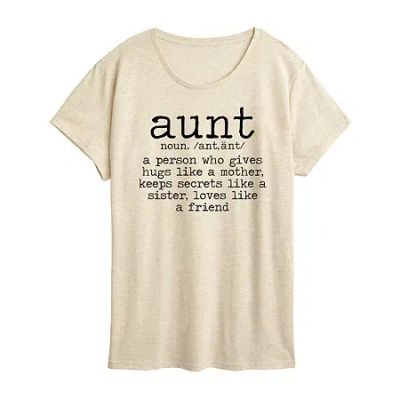 Air Waves Womens Crew Neck Short Sleeve Regular Fit Graphic T-shirt In Neutral