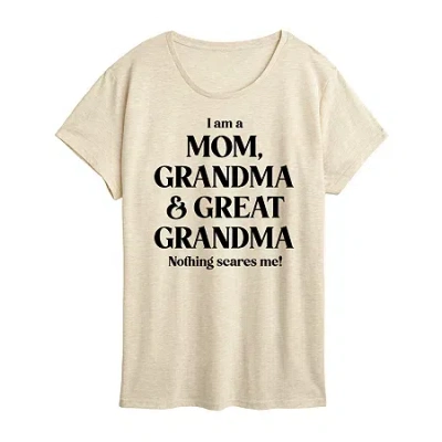 Air Waves Womens Crew Neck Short Sleeve Regular Fit Graphic T-shirt In Neutral