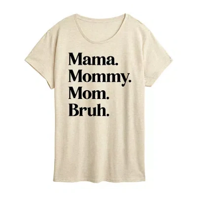 Air Waves Womens Crew Neck Short Sleeve Regular Fit Graphic T-shirt In Neutral