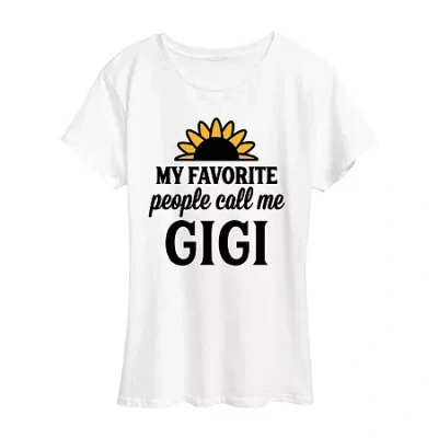 Air Waves Womens Crew Neck Short Sleeve Regular Fit Graphic T-shirt In White