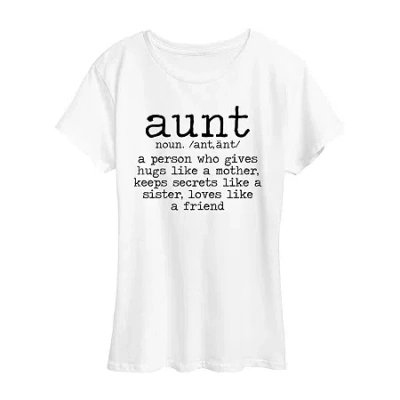 Air Waves Womens Crew Neck Short Sleeve Regular Fit Graphic T-shirt In White