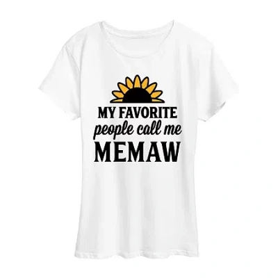 Air Waves Womens Crew Neck Short Sleeve Regular Fit Graphic T-shirt In White