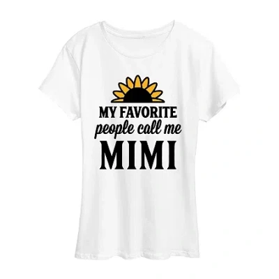 Air Waves Womens Crew Neck Short Sleeve Regular Fit Graphic T-shirt In White