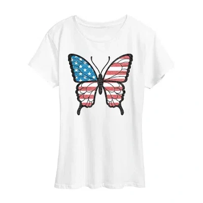 Air Waves Womens Crew Neck Short Sleeve Regular Fit Graphic T-shirt In Multi
