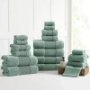 Aircloud 18-pc. Solid Bath Towel Set In Green