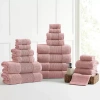 Aircloud 18-pc. Solid Bath Towel Set In Pink