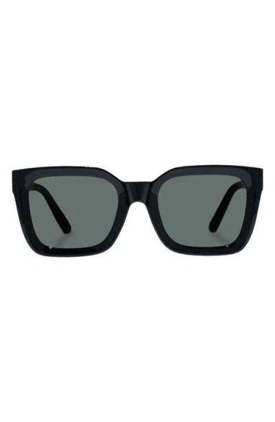 Aire Abstraction 50mm Polarized D-frame Sunglasses In Black