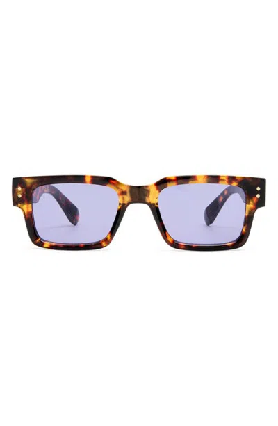 Aire Aeron 49mm Rectangular Sunglasses In Brown