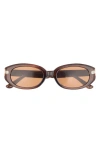 Aire Affinity 52mm Oval Sunglasses In Brown