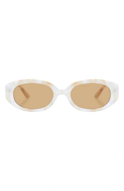 Aire Affinity 52mm Oval Sunglasses In Yellow Marble