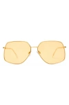 Aire Altair Angular 70s Aviator Sunglasses In Gold