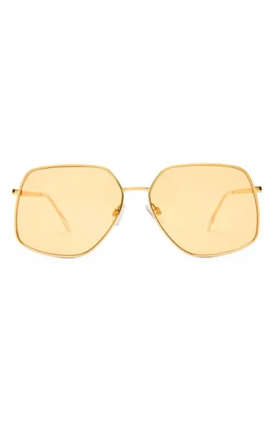 Aire Altair Angular 70s Aviator Sunglasses In Transparent