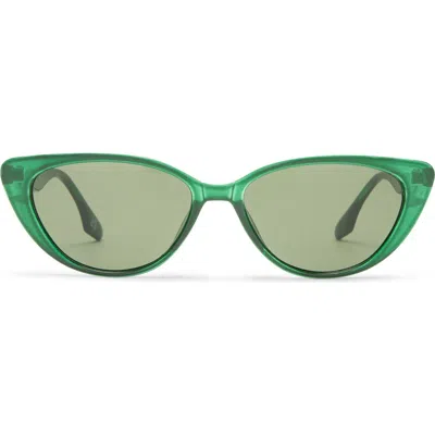 Aire Amalthea 55mm Cat Eye Sunglasses In Emerald/green Mono