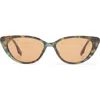 Aire Amalthea 55mm Cat Eye Sunglasses In Galaxy Tort/brown Mono