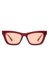 Aire Amplitude 52mm Cat Eye Sunglasses In Red