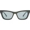 Aire Amplitude 52mm Cat Eye Sunglasses In Black