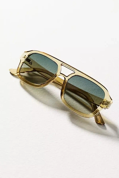 Aire Aquarius Translucent Aviator Sunglasses In Green