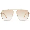 Aire Asteroide 60mm Square Sunglasses In Gold