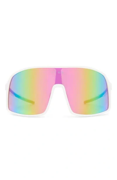 Aire Blazars 143mm Mirrored Shield Sunglasses In Multi