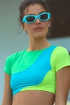 Aire Bubble Oval Sunglasses In Blue