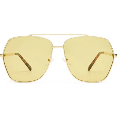 Aire Celestine 62mm Oversize Aviator Sunglasses In Gold