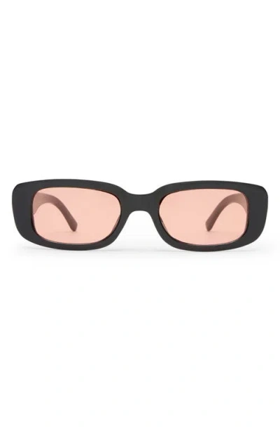 Aire Ceres 51mm Rectangular Sunglasses In Black/cinnamon Tint
