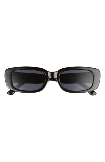 Aire Ceres 51mm Rectangular Sunglasses In Black/smoke Mono