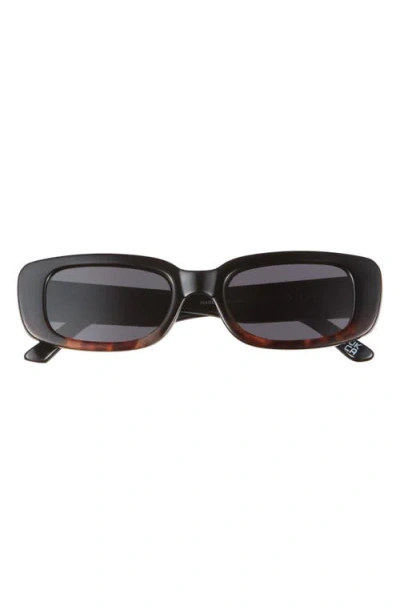 Aire Ceres 51mm Rectangular Sunglasses In Black/tort