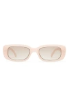 Aire Ceres 51mm Rectangular Sunglasses In Blush/brown Grad