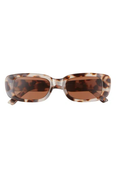 Aire Ceres 51mm Rectangular Sunglasses In Charcoal Tort/brown Mono
